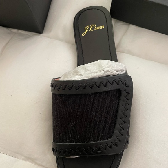 J.Crew black slides excellent condition size 5 1/2 - Picture 3 of 7